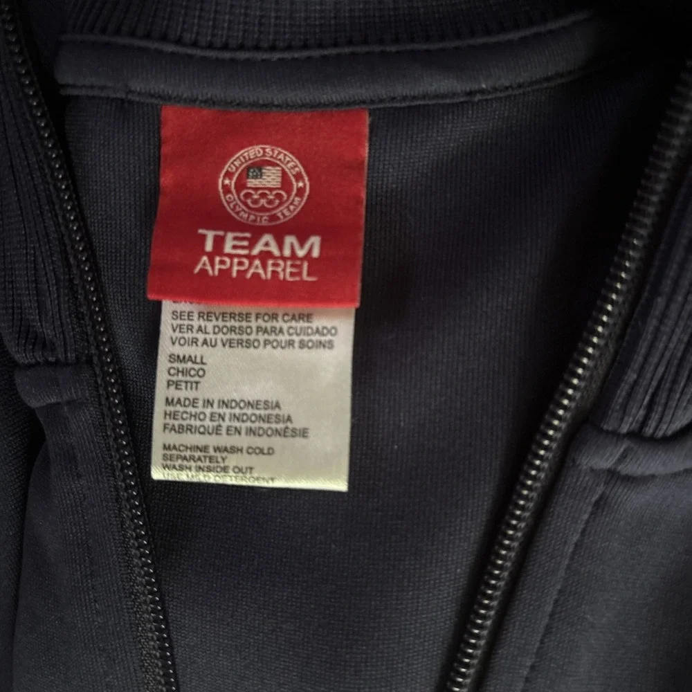 Team USA Olympic Team Apparel Jacket Size S Navy Full Zip United States Tokyo